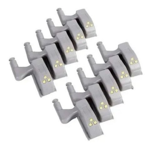 Luminaria de Armario LED Automatica Dobradiça Lampada Sensor Inteligente Guarda Roupa Porta Iluminaç