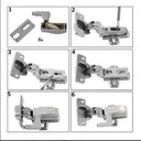 Ver imagem 4 de Luminaria de Armario LED Automatica Dobradiça Lampada Sensor Inteligente Guarda Roupa Porta Iluminaç