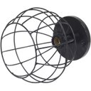 Ver imagem 3 de 3 Lustres Teto Plafon Industrial Aramado Globo Retrô Luminária Sobrepor Vintage Preto Agp Ilumini