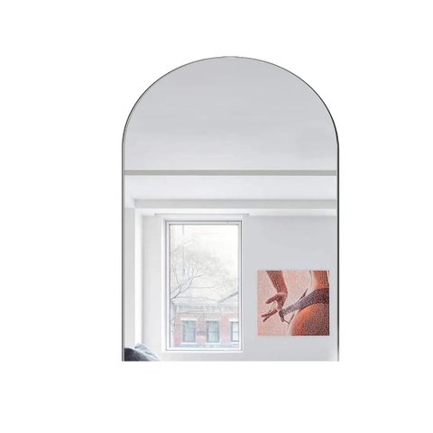 Espelho Decorativo Lapidado Arco Janelinha 80x100cm Woodglass