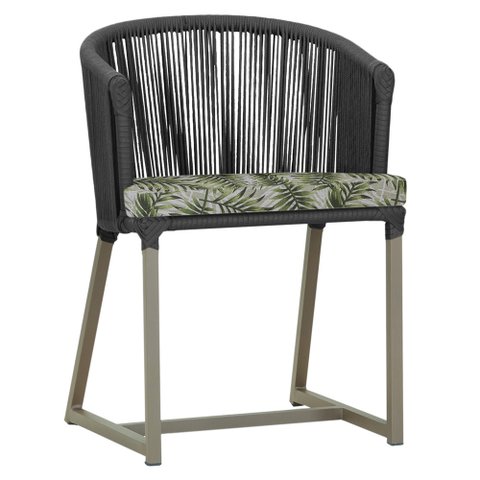 Cadeira de Jantar Área Noronha em Alumínio com Pintura Fendi E5 Trama Original
