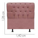 Ver imagem 3 de Cabeceira Estofada Cama Box Casal 140cm París Suede Rose- Mabe Magazine