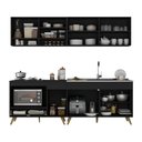 Ver imagem 4 de Armário de Cozinha Modulada Compacta 4 Peças com Balcão para Cooktop Veneza Multimóveis Mp2264