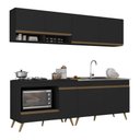 Ver imagem 2 de Armário de Cozinha Modulada Compacta 4 Peças com Balcão para Cooktop Veneza Multimóveis Mp2264