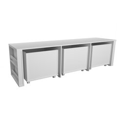 Rack Organizador Infantil com Baús e Porta Livros e Carrinhos Kenji 100% Mdf Woodcore - 3