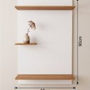 Ver imagem 2 de Prateleira Cantinho da Oração Painel Suspenso MDF Branco Amadeirado Letra 3D
