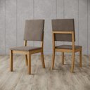 Ver imagem 1 de Kit 2 Cadeiras para Mesa de Jantar Milla Henn - Marrom Amêndoa