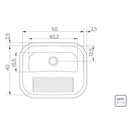 Ver imagem 3 de Tanque 50x40cm Tramontina Hera 34l Inox Escovado Lavanderia