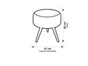 Ver imagem 4 de Kit 2 Poltronas Decorativa Aurora + 1 Puff Redondo Suede Azul Tifany Pés Madeira Mz Decor