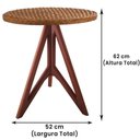 Ver imagem 4 de Mesa De Apoio Gávia Ozki 62 Cm Madeira Eucalipto Amêndoa Junco Natural