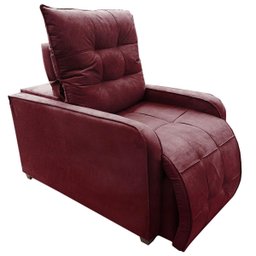 Poltrona Retratil e Reclinavel Com Rodape Regulavel Azera Bordo - 4