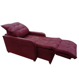 Poltrona Retratil e Reclinavel Com Rodape Regulavel Azera Bordo - 2