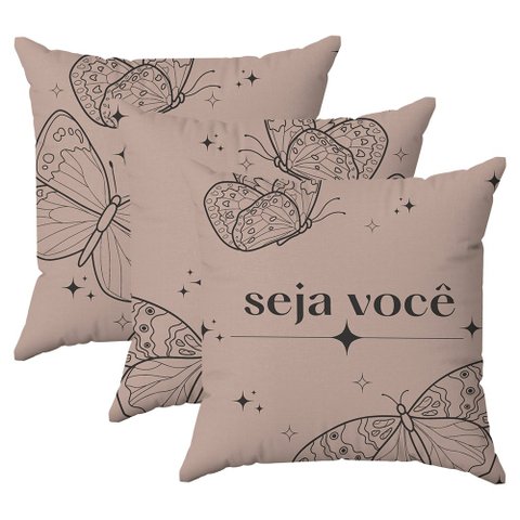 Kit 3 Capas Almofadas Decorativas Apenas Você 45x45 Id Decor