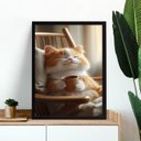 Ver imagem 2 de Quadro Gatinho Baby com Xícara de Chá Café 33x24cm:moldura Preta