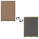 Ver imagem 5 de Guarda Roupa Casal 164cm Zane Nature/camarim/alasca Flex V02 - Mpozenato
