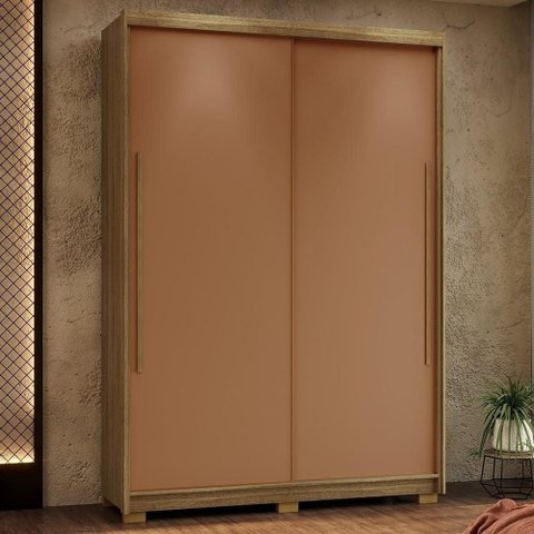 Guarda Roupa Casal 164cm Zane Nature/camarim/alasca Flex V02 - Mpozenato