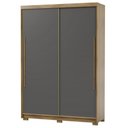 Ver imagem 7 de Guarda Roupa Casal 164cm Zane Nature/camarim/alasca Flex V02 - Mpozenato