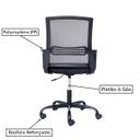 Ver imagem 4 de Cadeira de Escritório Diretor Tela Joy - Cor Preto - 34007