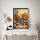 Ver imagem 2 de Quadro Decorativo Assunção de Nossa senhora 33x24cm:madeira Preta