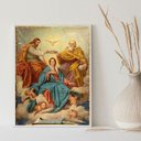 Ver imagem 1 de Quadro Decorativo Assunção de Nossa senhora 33x24cm:madeira Preta