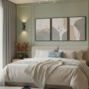 Ver imagem 3 de Kit 3 Quadros Casal Linhas Curvas Moldura:preta