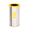 Lixeira Coleta Seletiva Aro 50l de Aço Inox: Vermelho - 1