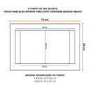 Ver imagem 4 de Balcão de Cozinha para Cooktop 4 e 5 Bocas com 2 Nichos para Forno e Microondas Adriana AJL - Preto