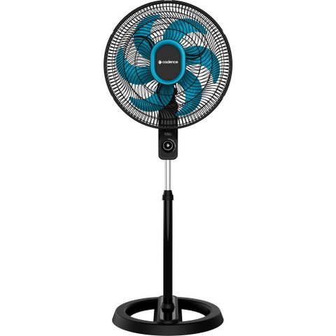 Ventilador de Coluna Cadence Vtr830 Refresh Turbo Pro 6 Pás 3 Velocidades Preto e Azul 220v