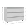 Gabinete Banheiro Joia 80cm com 3 Gavetas e Rodinha - 3