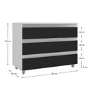 Ver imagem 3 de Gabinete Banheiro Joia 80cm com 3 Gavetas e Rodinha