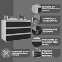 Ver imagem 4 de Gabinete Banheiro Joia 80cm com 3 Gavetas e Rodinha