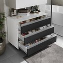 Ver imagem 2 de Gabinete Banheiro Joia 80cm com 3 Gavetas e Rodinha