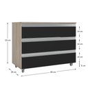 Ver imagem 3 de Gabinete Banheiro Joia 80cm com 3 Gavetas e Rodinha
