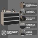Ver imagem 4 de Gabinete Banheiro Joia 80cm com 3 Gavetas e Rodinha