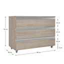 Ver imagem 3 de Gabinete Banheiro Joia 80cm com 3 Gavetas e Rodinha
