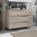 Ver imagem 1 de Gabinete Banheiro Joia 80cm com 3 Gavetas e Rodinha