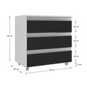 Ver imagem 3 de Gabinete Banheiro Joia 60cm com 3 Gavetas e Rodinha