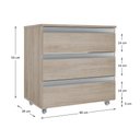 Ver imagem 3 de Gabinete Banheiro Joia 60cm com 3 Gavetas e Rodinha