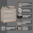 Ver imagem 4 de Gabinete Banheiro Joia 60cm com 3 Gavetas e Rodinha