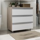 Ver imagem 1 de Gabinete Banheiro Joia 60cm com 3 Gavetas e Rodinha