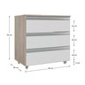 Gabinete Banheiro Joia 60cm com 3 Gavetas e Rodinha - 3