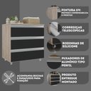 Ver imagem 4 de Gabinete Banheiro Joia 60cm com 3 Gavetas e Rodinha