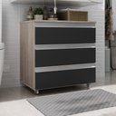 Ver imagem 1 de Gabinete Banheiro Joia 60cm com 3 Gavetas e Rodinha