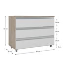 Ver imagem 3 de Gabinete Banheiro Joia 80cm com 3 Gavetas e Rodinha