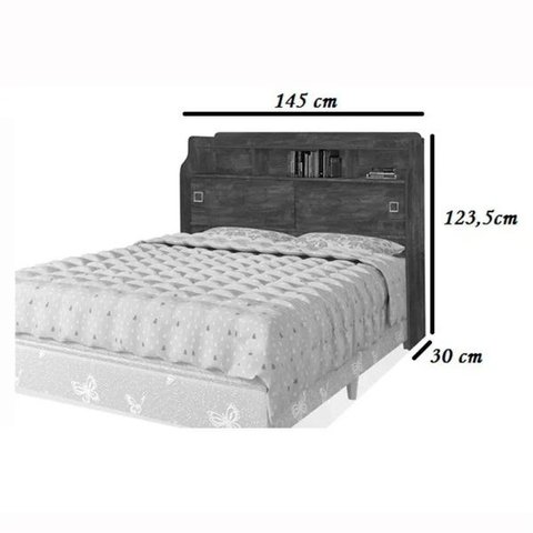Cabeceira De Casal Jessica 1.60 Castanho - Cambel Móveis