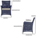 Ver imagem 3 de Jogo Sofá e 2 Poltronas Igapó Alumínio Fendi E7 Trama Azul