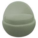 Ver imagem 6 de Poltrona Decorativa Orgânica Kaira Base Fixa Bouclê Verde Claro - Casaepoltrona