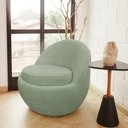 Ver imagem 2 de Poltrona Decorativa Orgânica Kaira Base Fixa Bouclê Verde Claro - Casaepoltrona