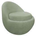Ver imagem 1 de Poltrona Decorativa Orgânica Kaira Base Fixa Bouclê Verde Claro - Casaepoltrona
