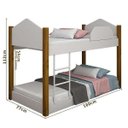 Ver imagem 4 de Beliche Montessoriana Infantil Casinha Montessoriana Luiza Divaloto Branco e Amendoa